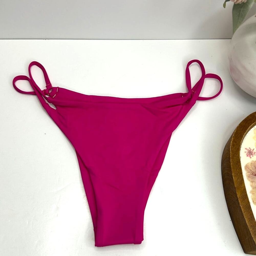 L*Space Wilder Bottom Bitsy Bikini Swim Bougaivillea Pink Women Medium NWT